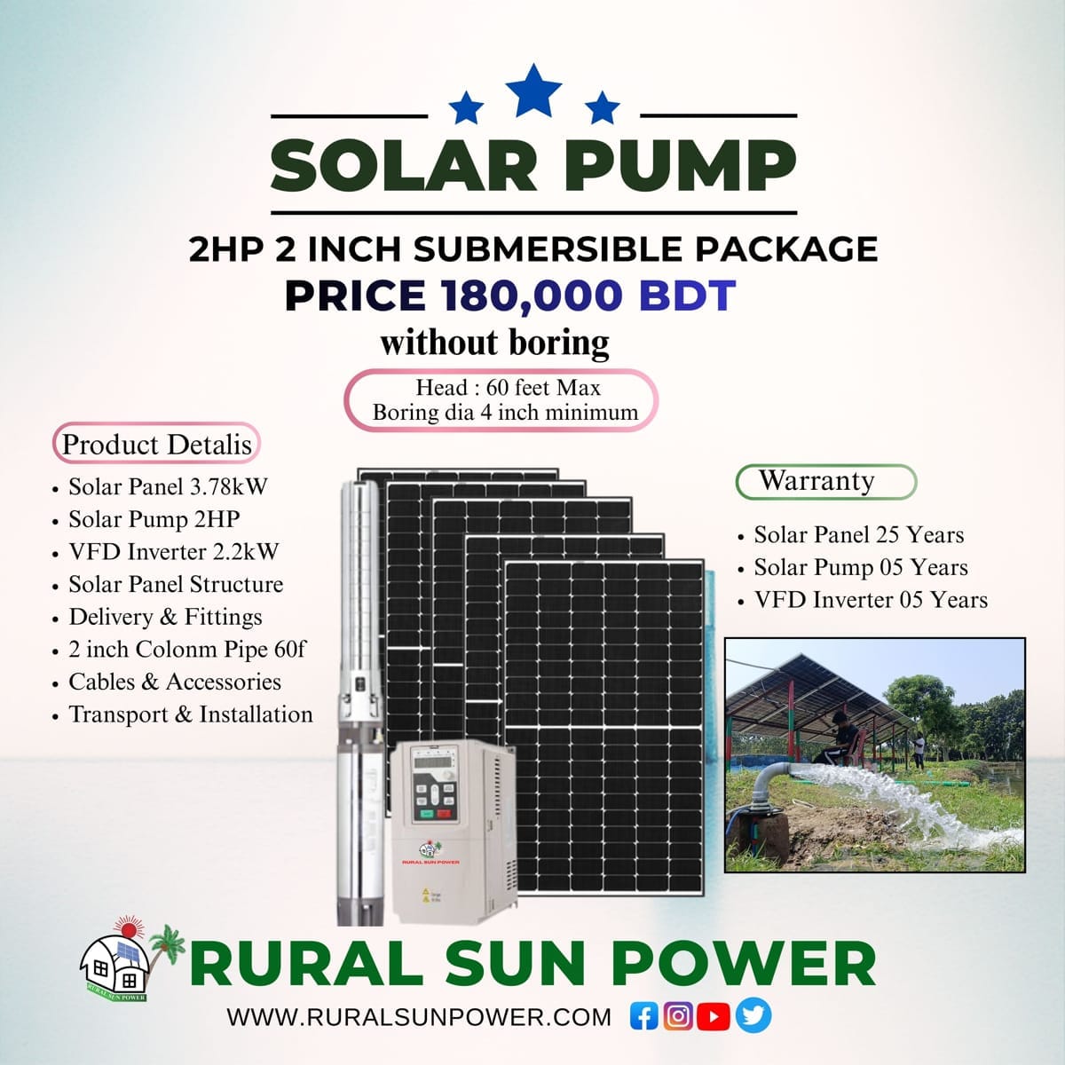 rsp 2 hp submersible pump package